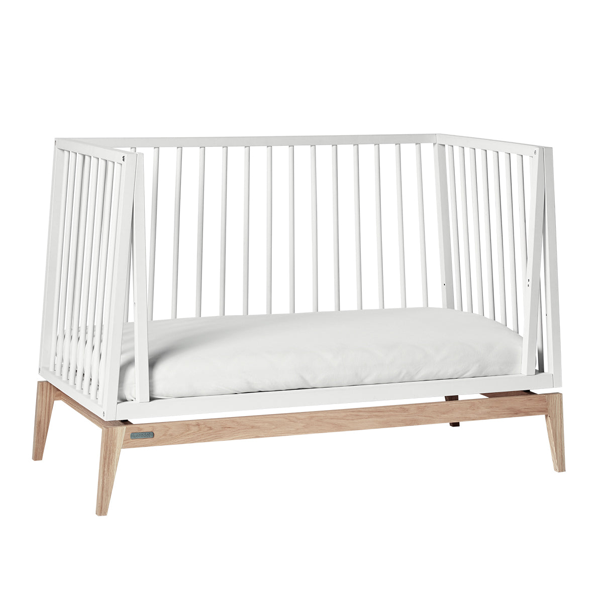 Luna™ Babybett 120x60cm, white/oak