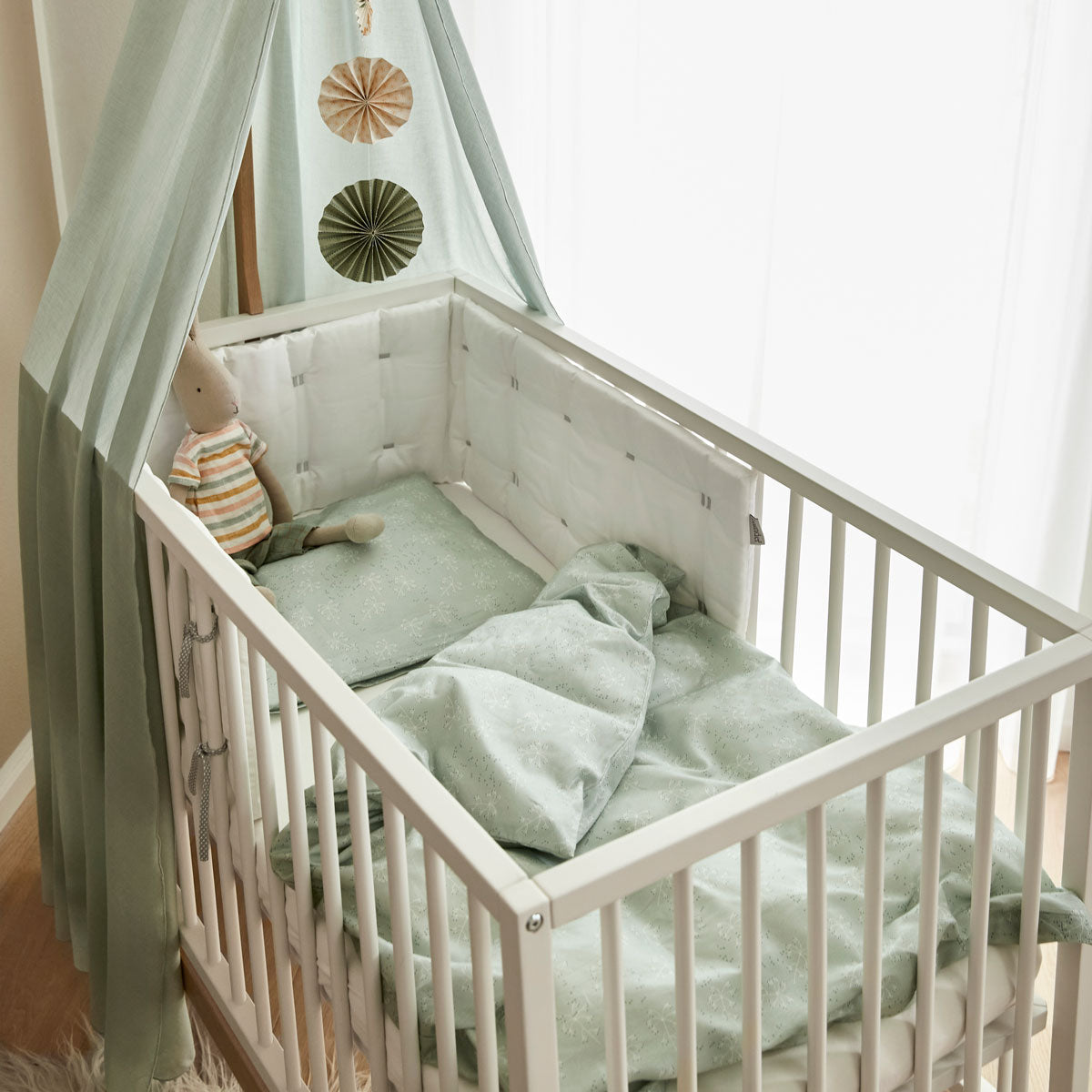 Luna™ Babybett 120x60cm, white/oak