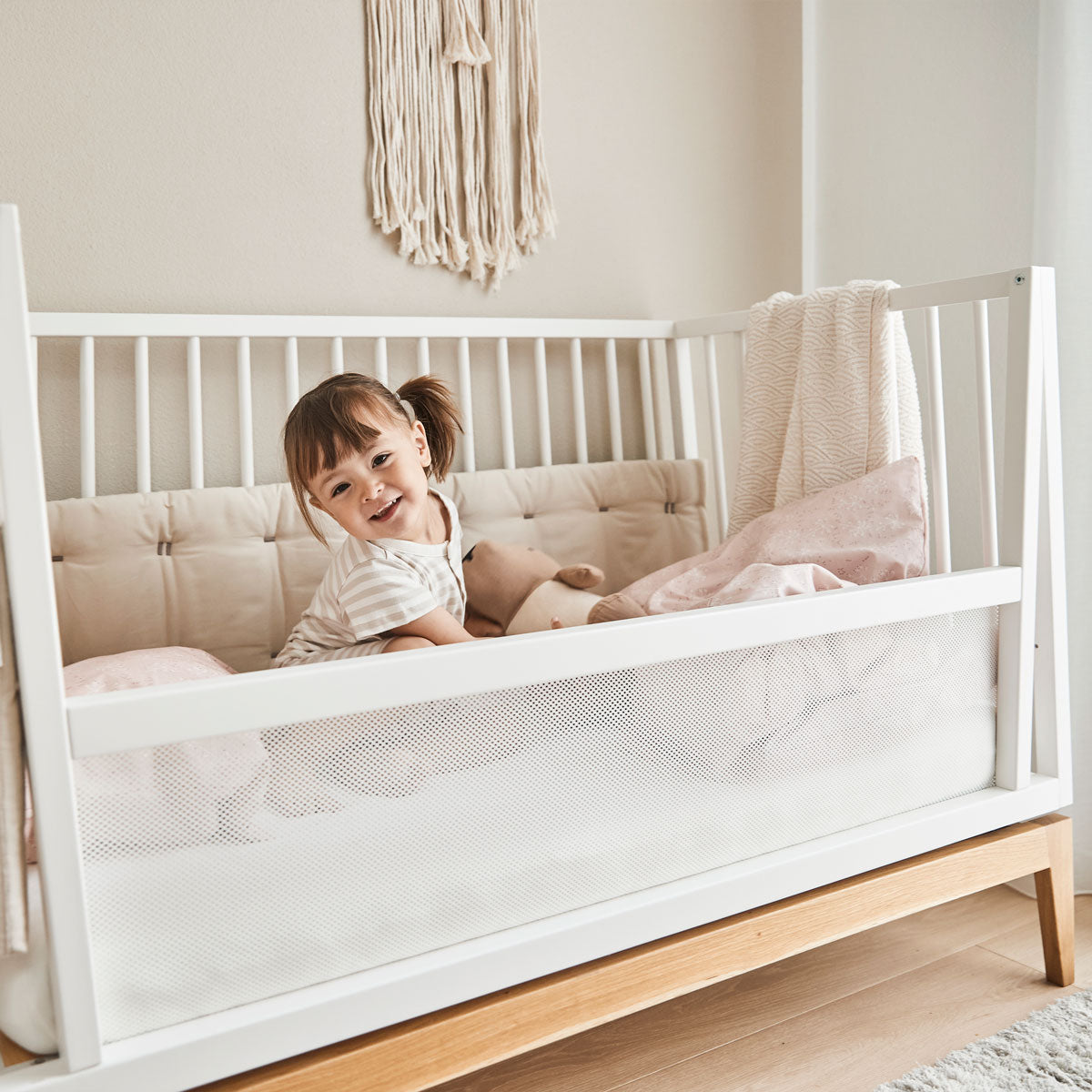 Luna™ Babybett 120x60cm, white/oak