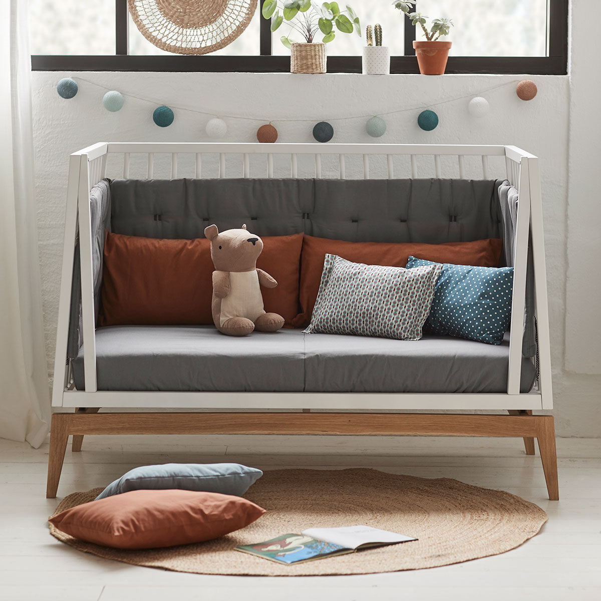 Luna™ Babybett 120x60cm, white/oak