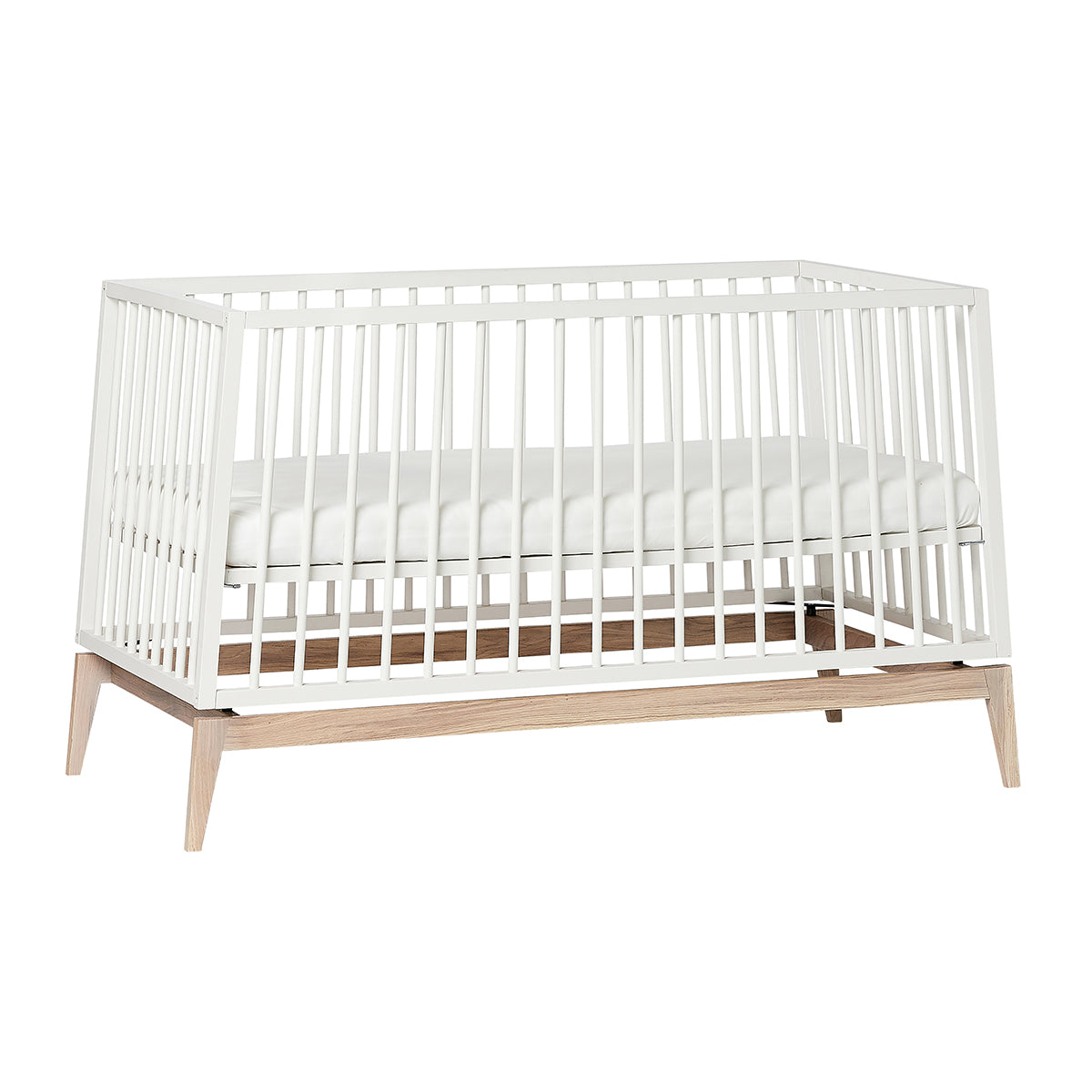 Luna™ Babybett 140x70cm, white/oak