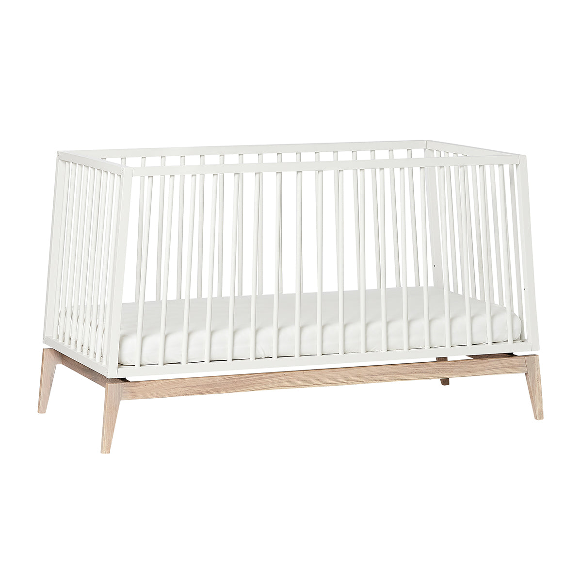 Luna Babybett 140x70cm, white/oak ausgeschnitten Junior